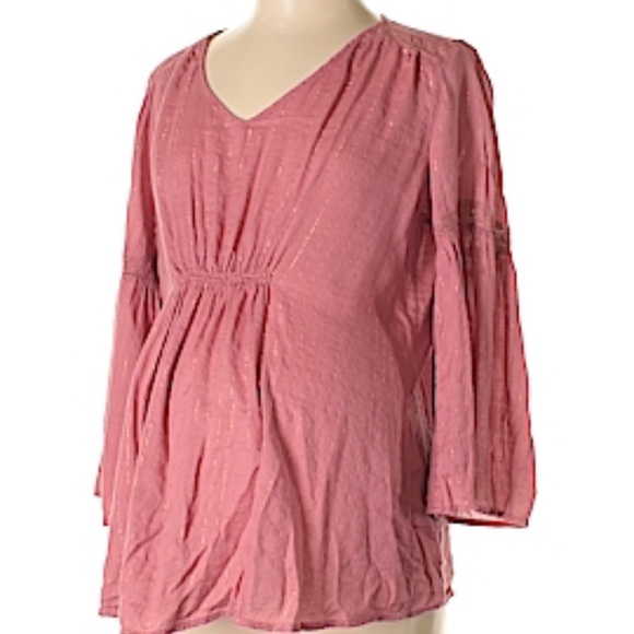 NWOT Pink Maternity Shirt - Picture 1 of 3